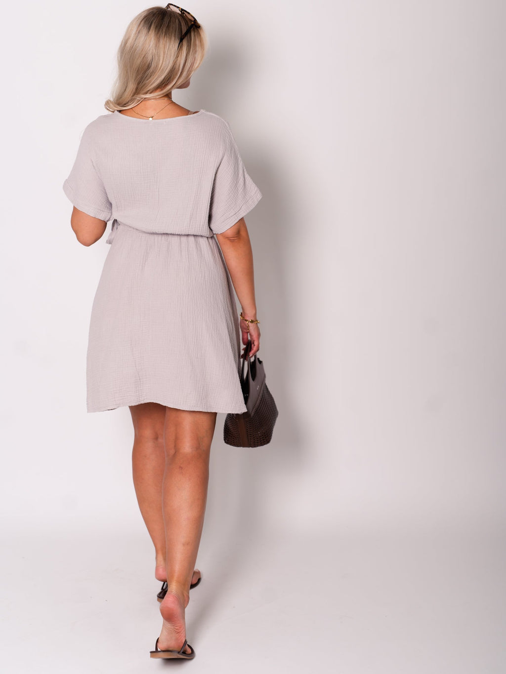 Felina Shirt Musselin Kleid - Beige
