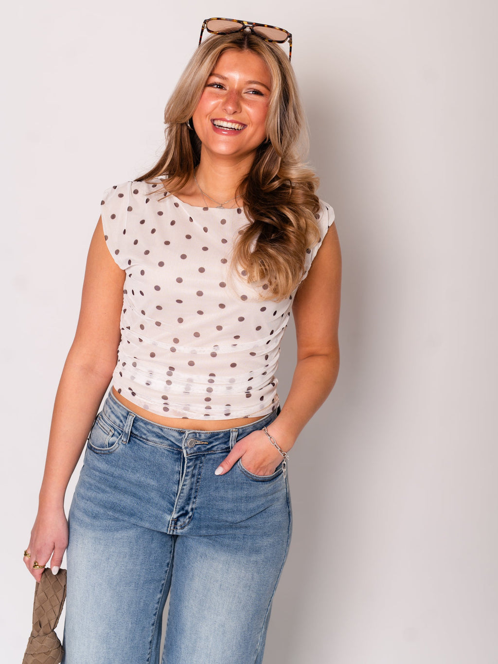 Dots Trend Top - Creme