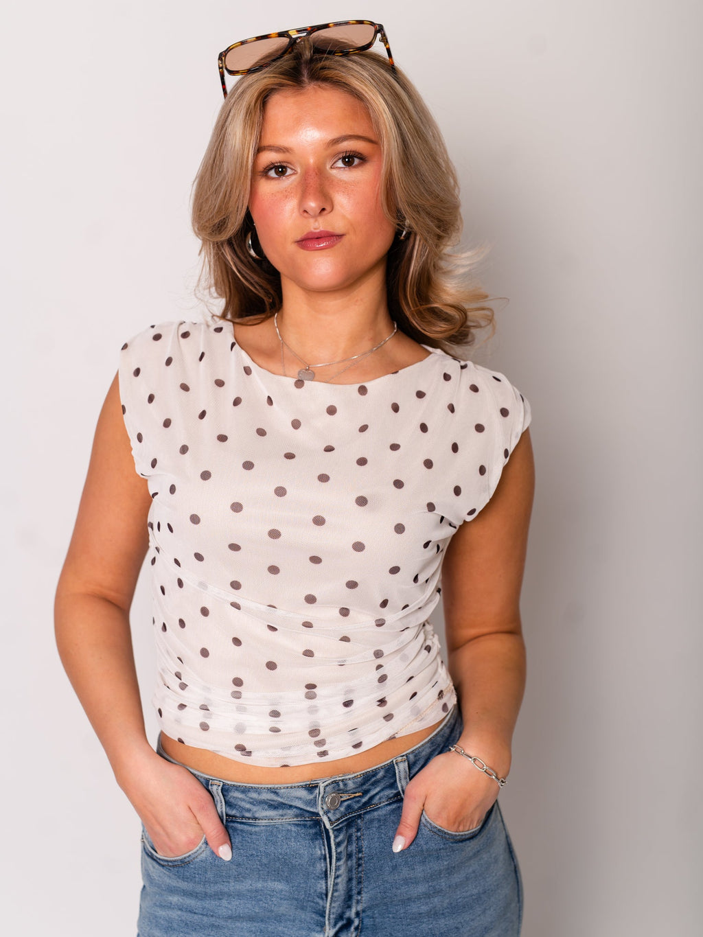 Dots Trend Top - Creme