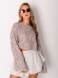 Ayla Musselin Bluse - Leo/Taupe