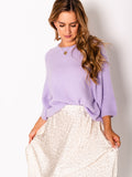 Hermine Strick Pullover - Flieder