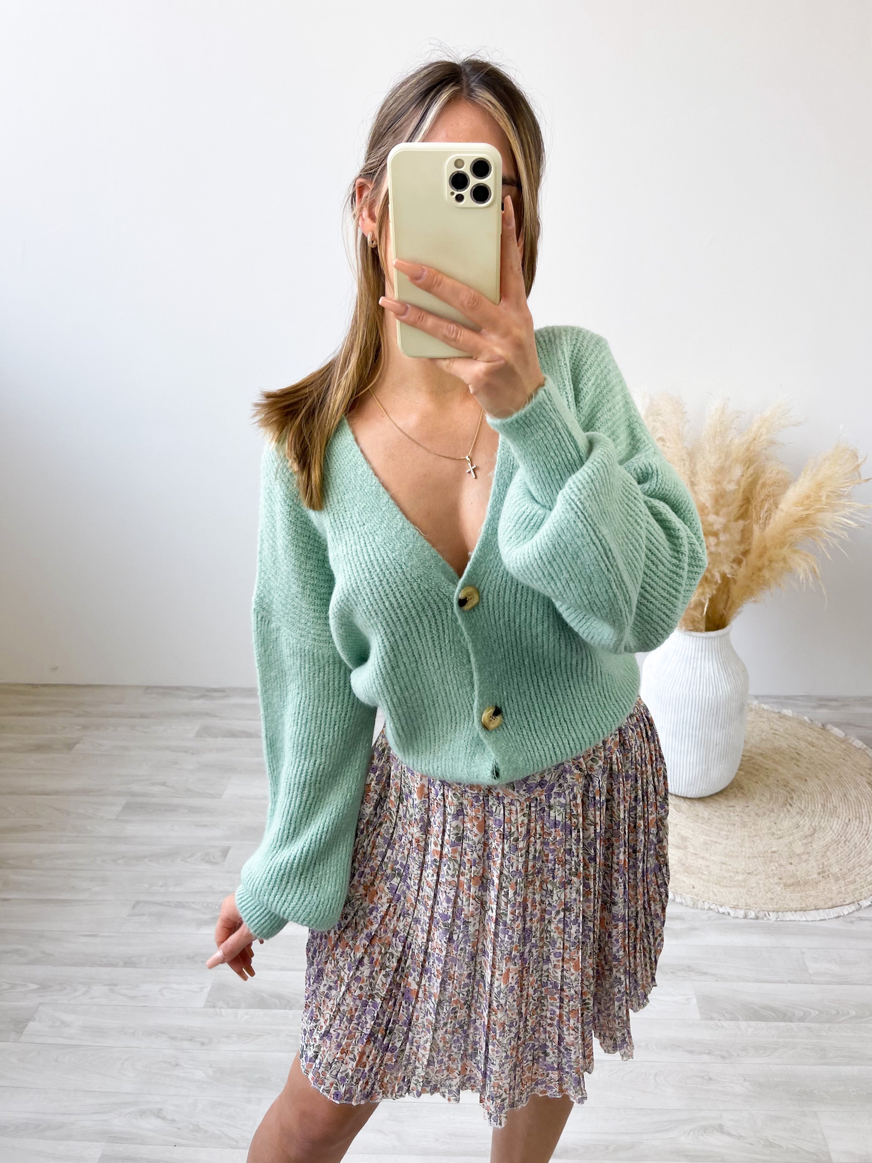 NINA Strickjacke - Grün