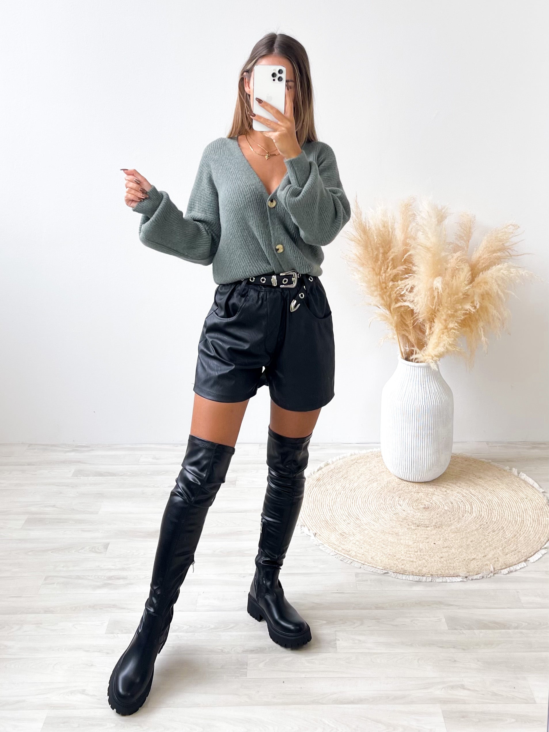 NINA Strickjacke - Khaki