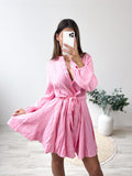 Filipa Musselin Kleid - Rosa