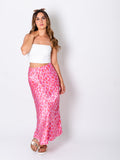 Leo Satin Rock - Pink/Orange