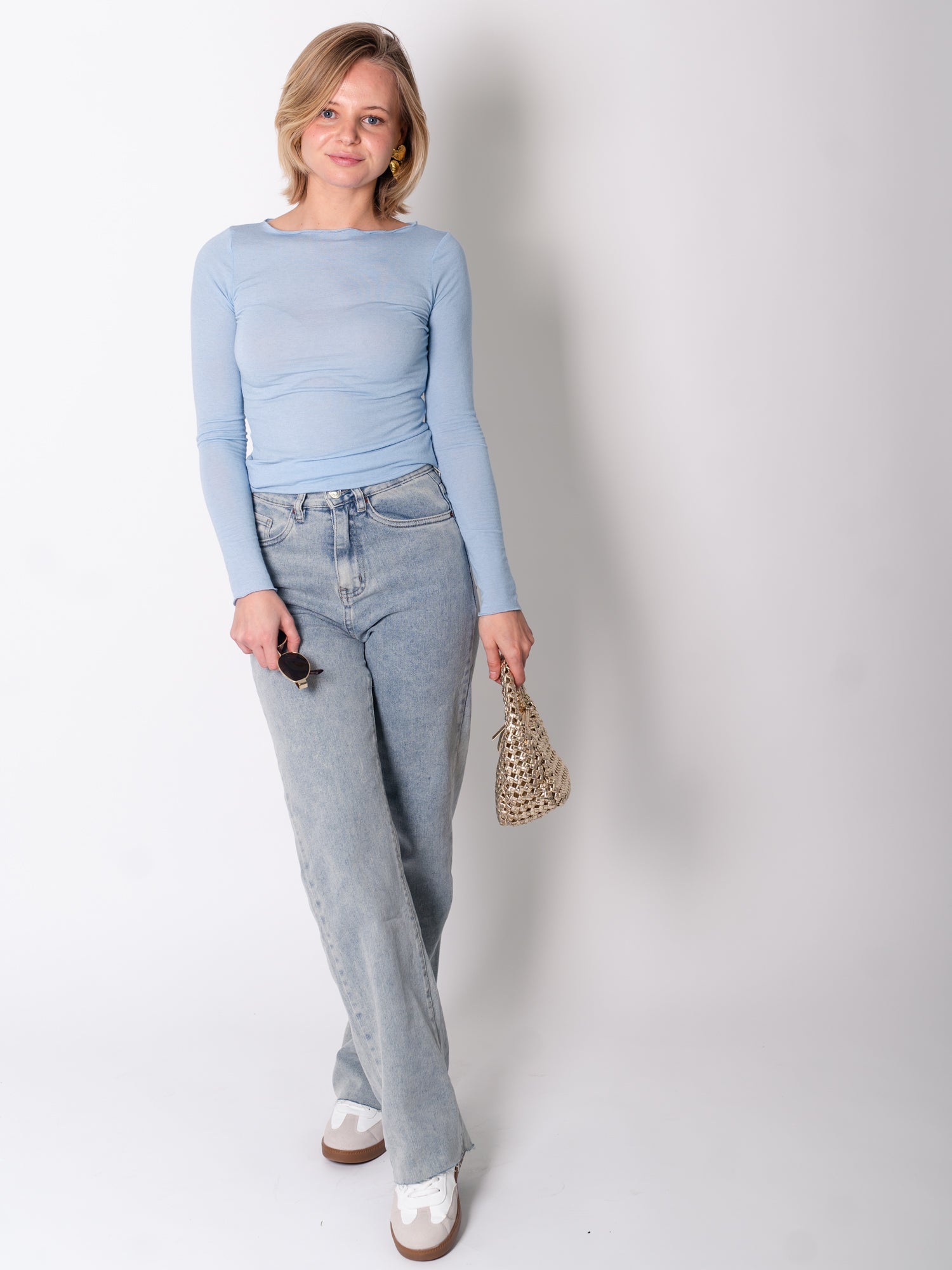 Cashmere Longsleeve - Himmelblau