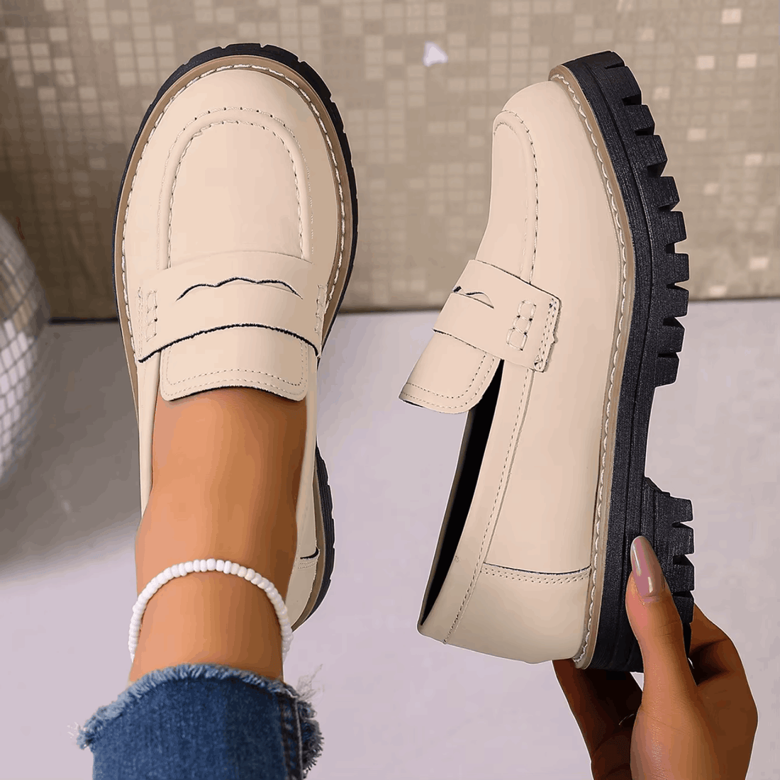 Elsa – Mocasines con Plataforma Estilo College