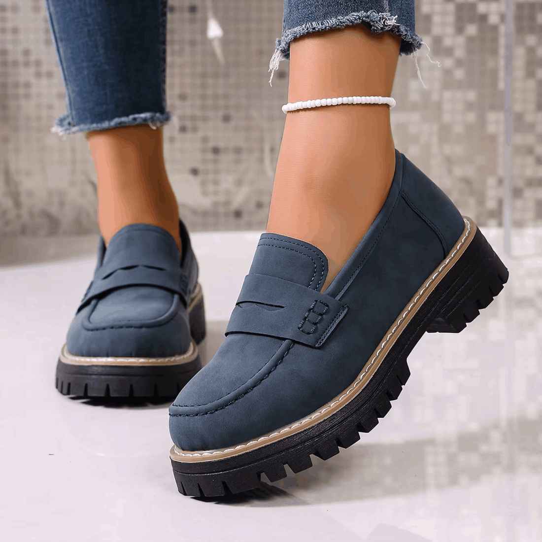 Elsa – Mocasines con Plataforma Estilo College