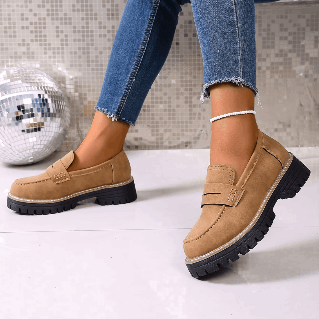 Elsa – Mocasines con Plataforma Estilo College