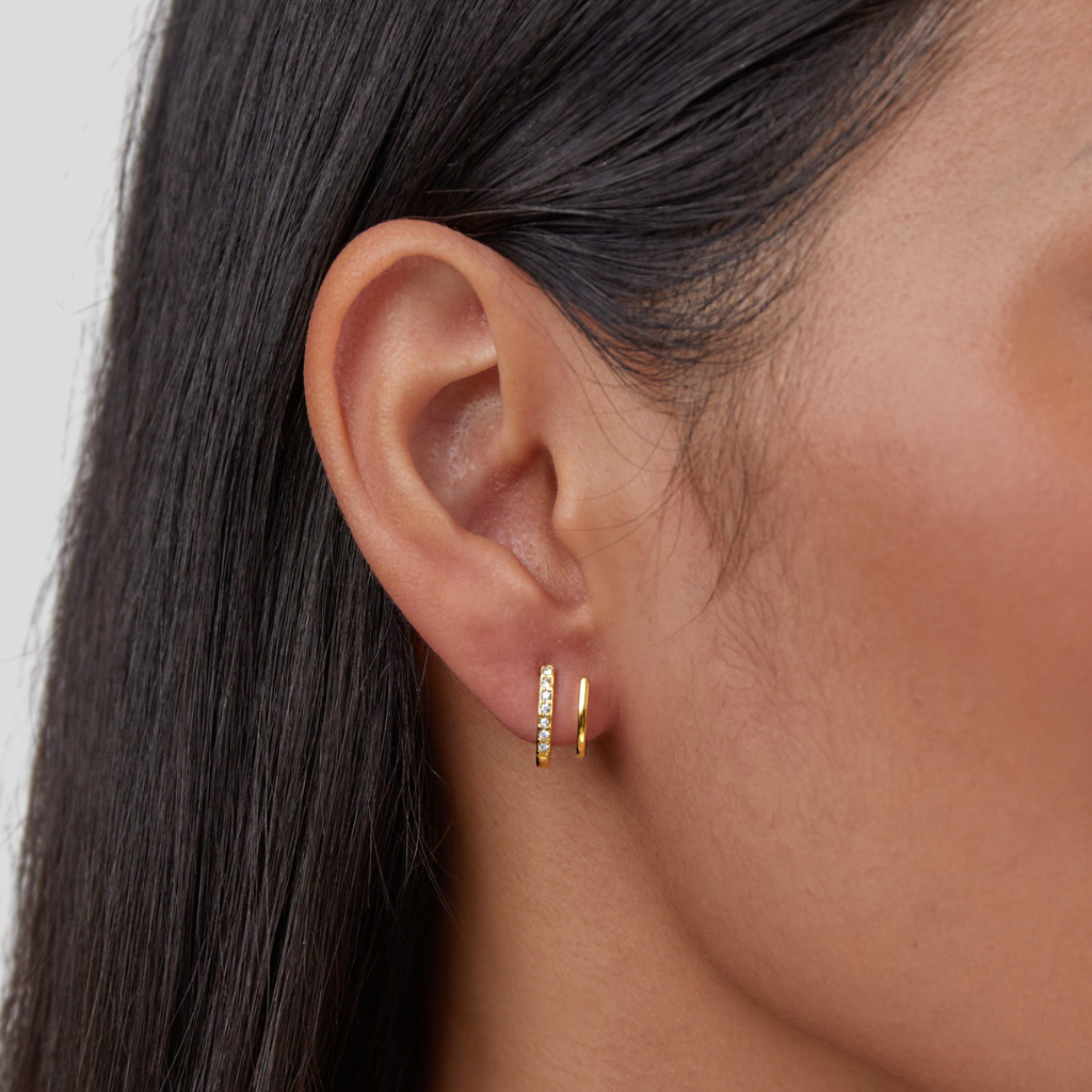 Garra – Pendientes Oro 18 k y Cristal