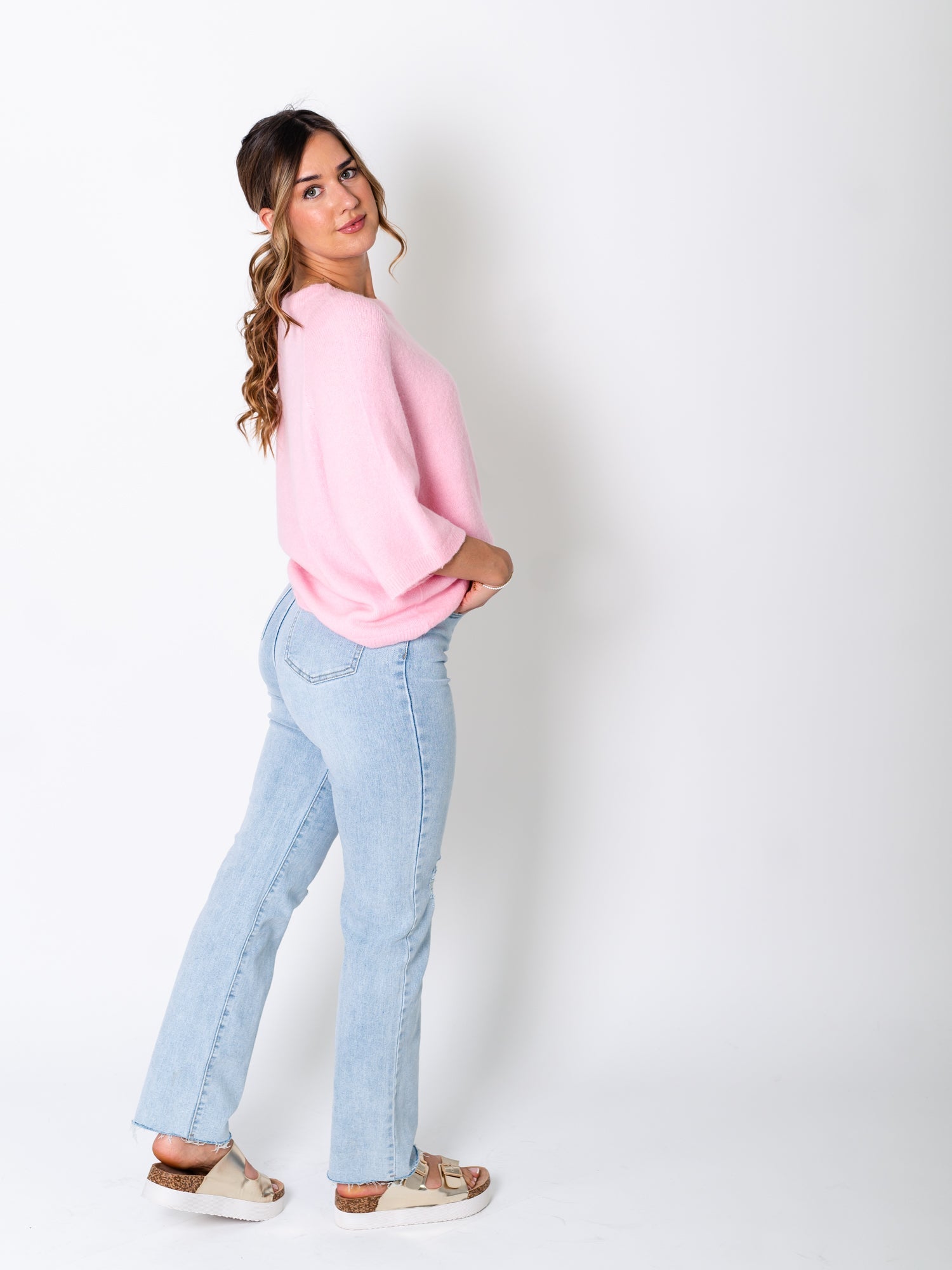 Hermine Strick Pullover - Rosa