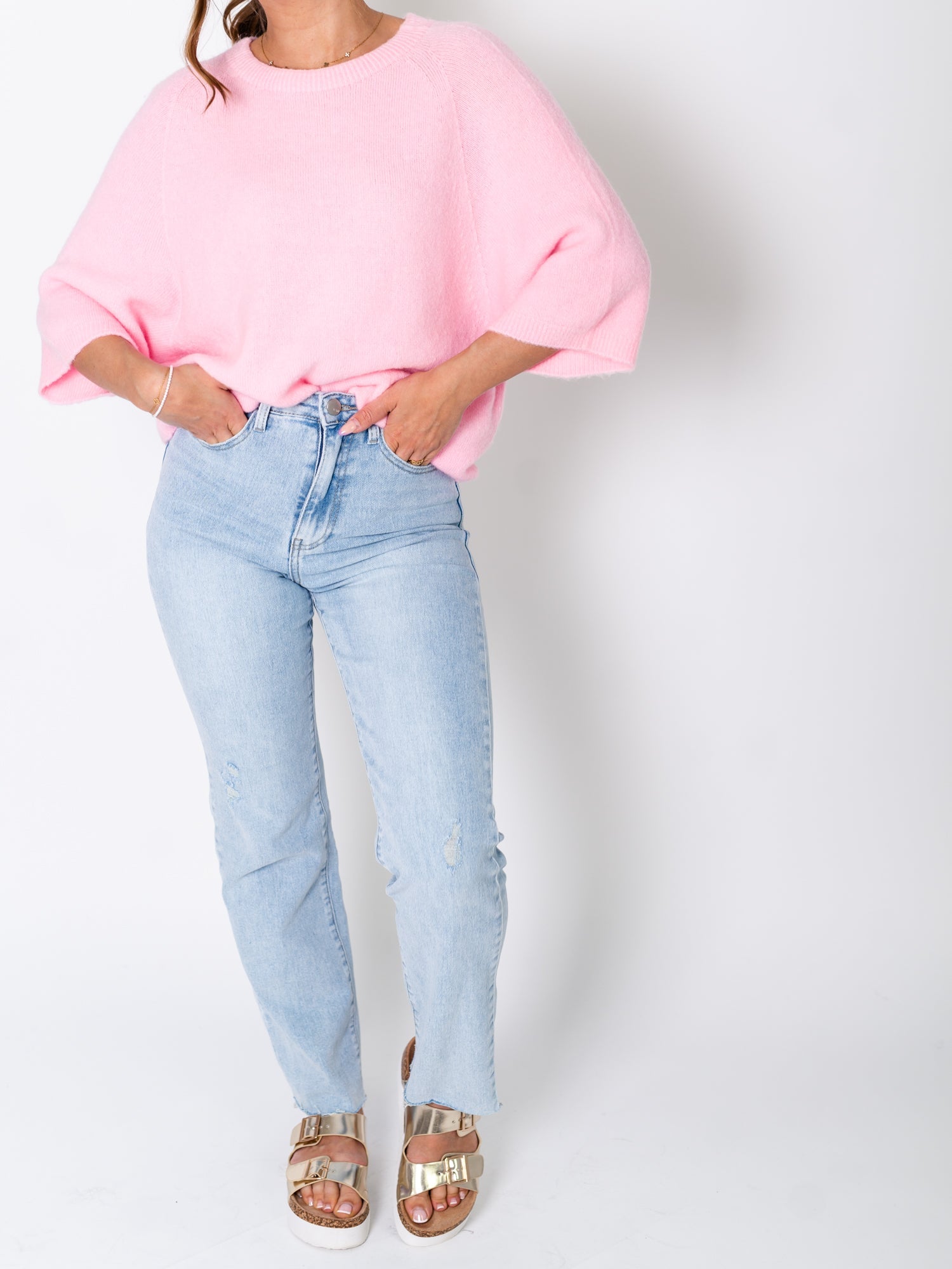 Hermine Strick Pullover - Rosa