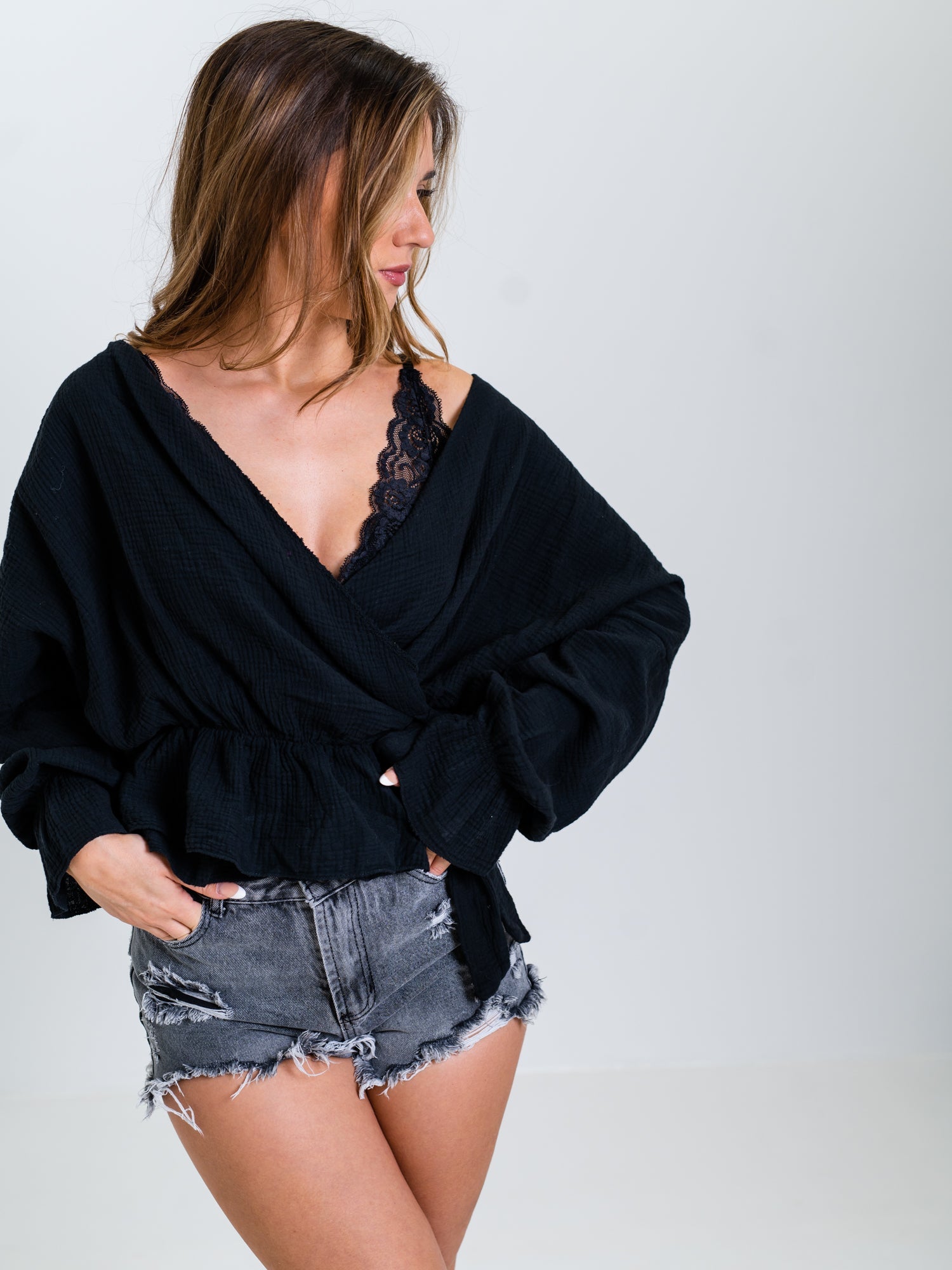 Fairy Bluse - Schwarz