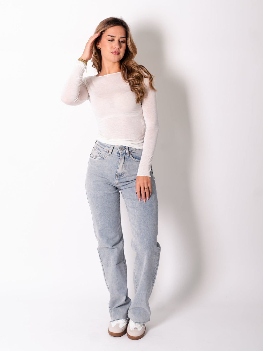 Cashmere Longsleeve - Cremeweiß