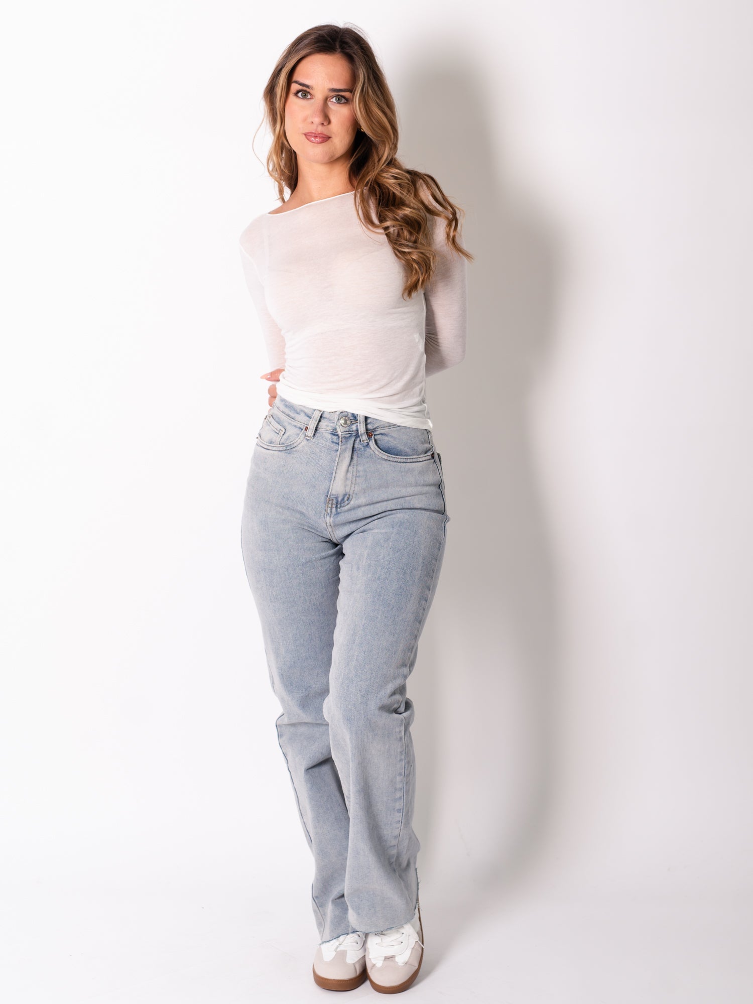 Cashmere Longsleeve - Cremeweiß