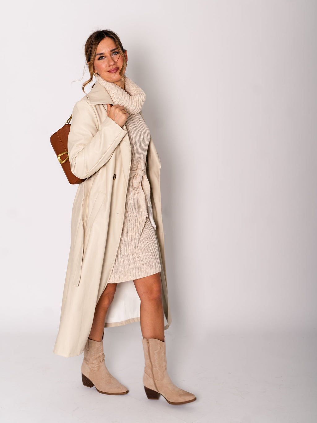 B-Ware 788. Kate Western Stiefel - Beige Größe 42
