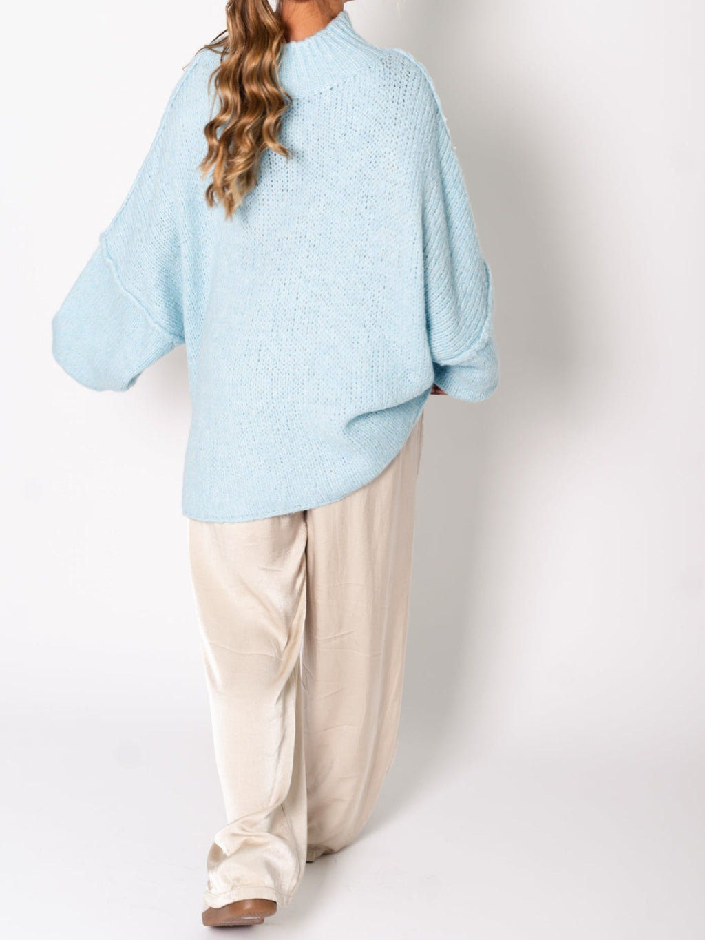 Meli Strick Pullover - Hellblau