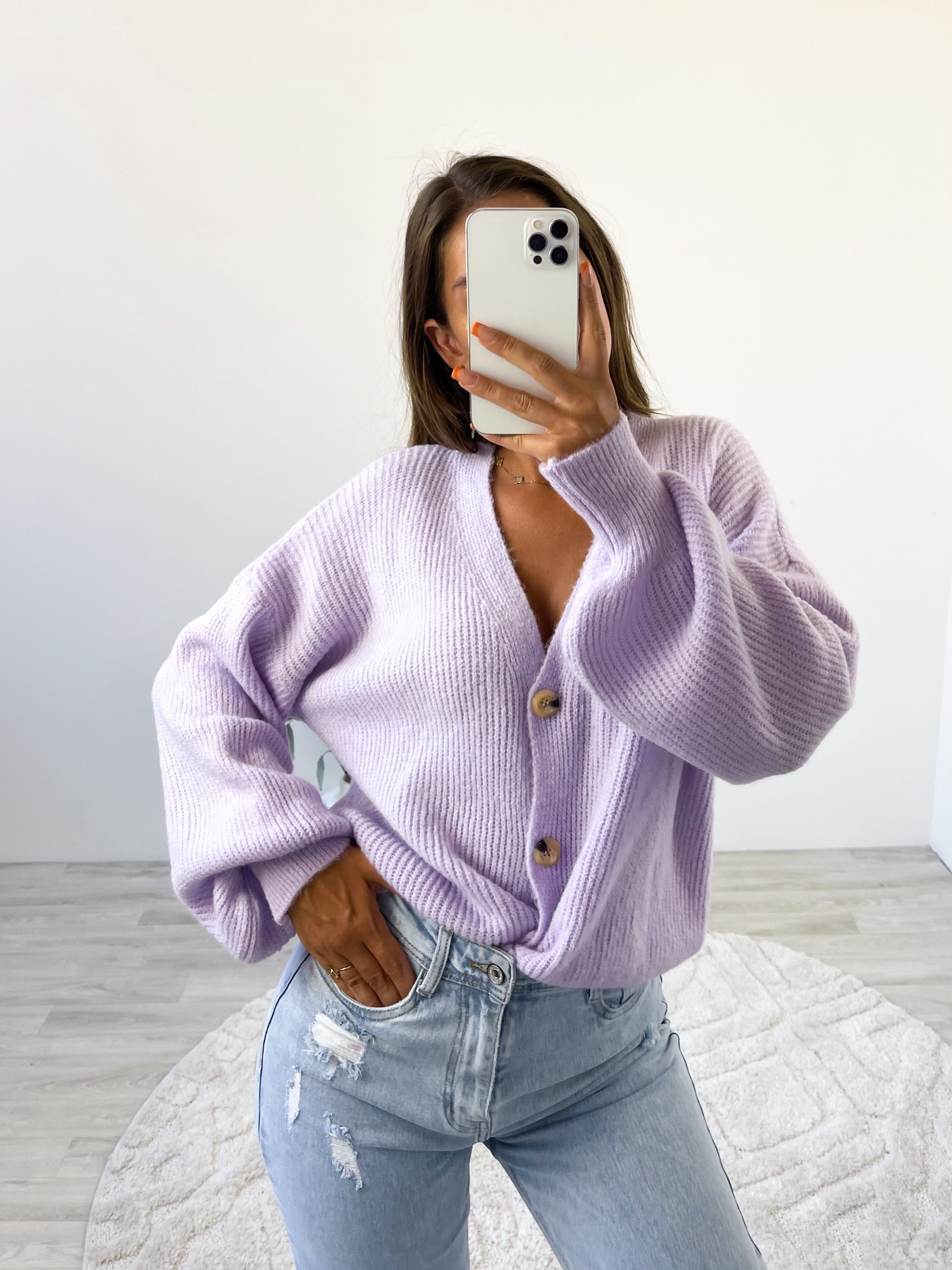 NINA Strickjacke - Flieder