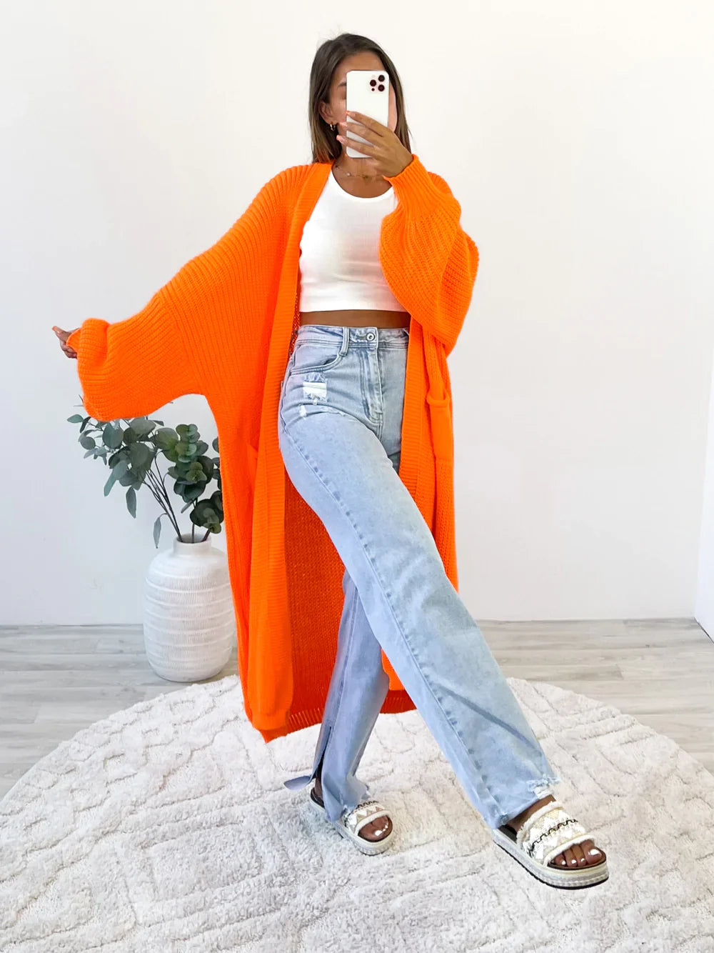 Maddy Longcardigan - Orange