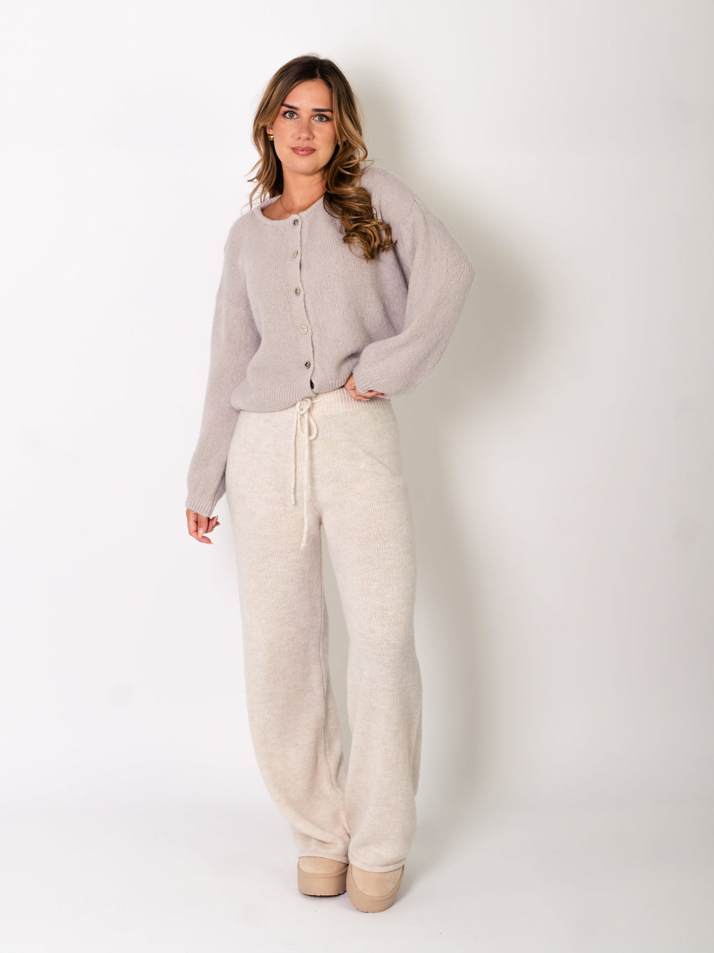 Hanni Soft Strickjacke - Greige
