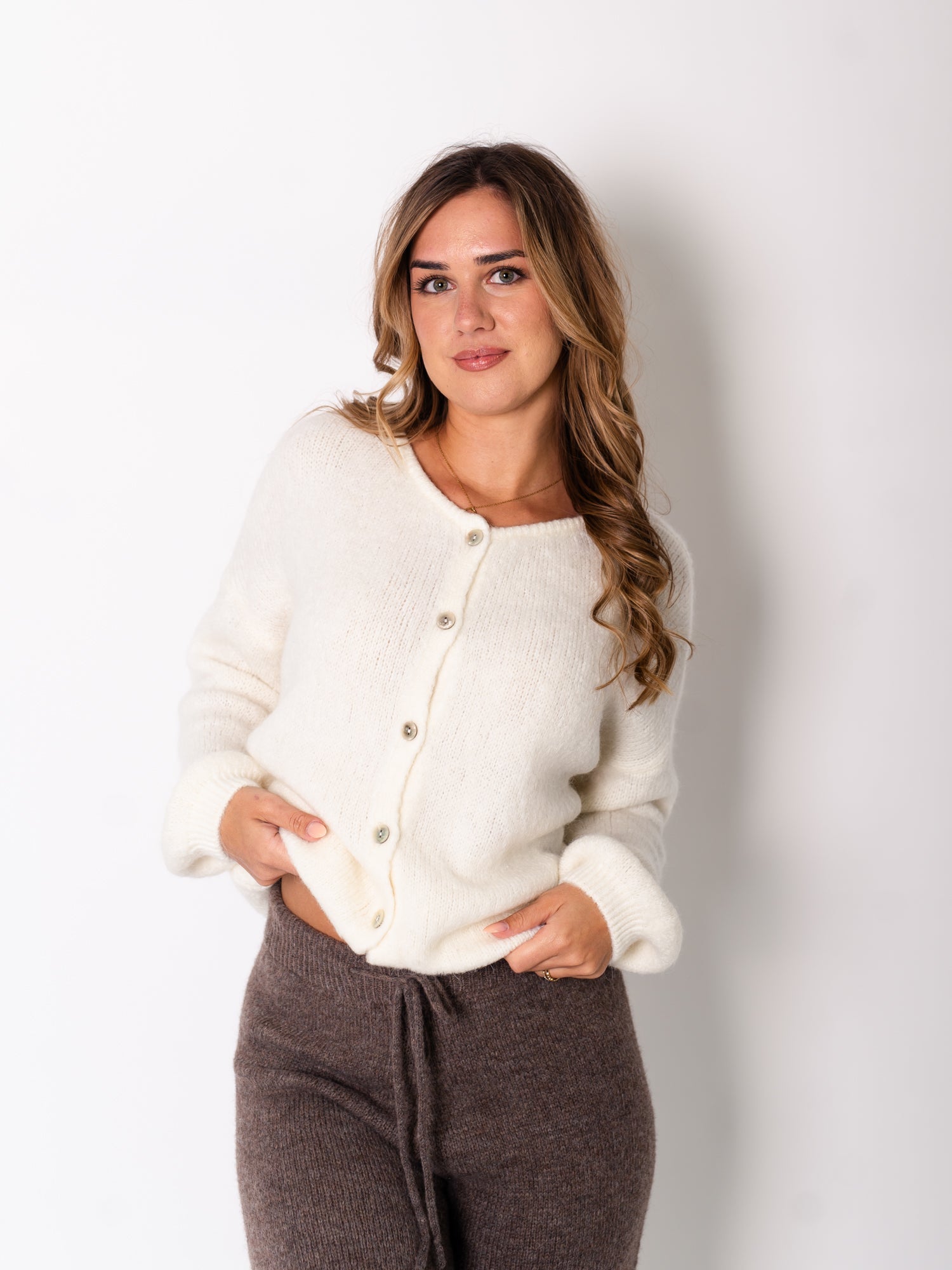Hanni Soft Strickjacke - Weiß