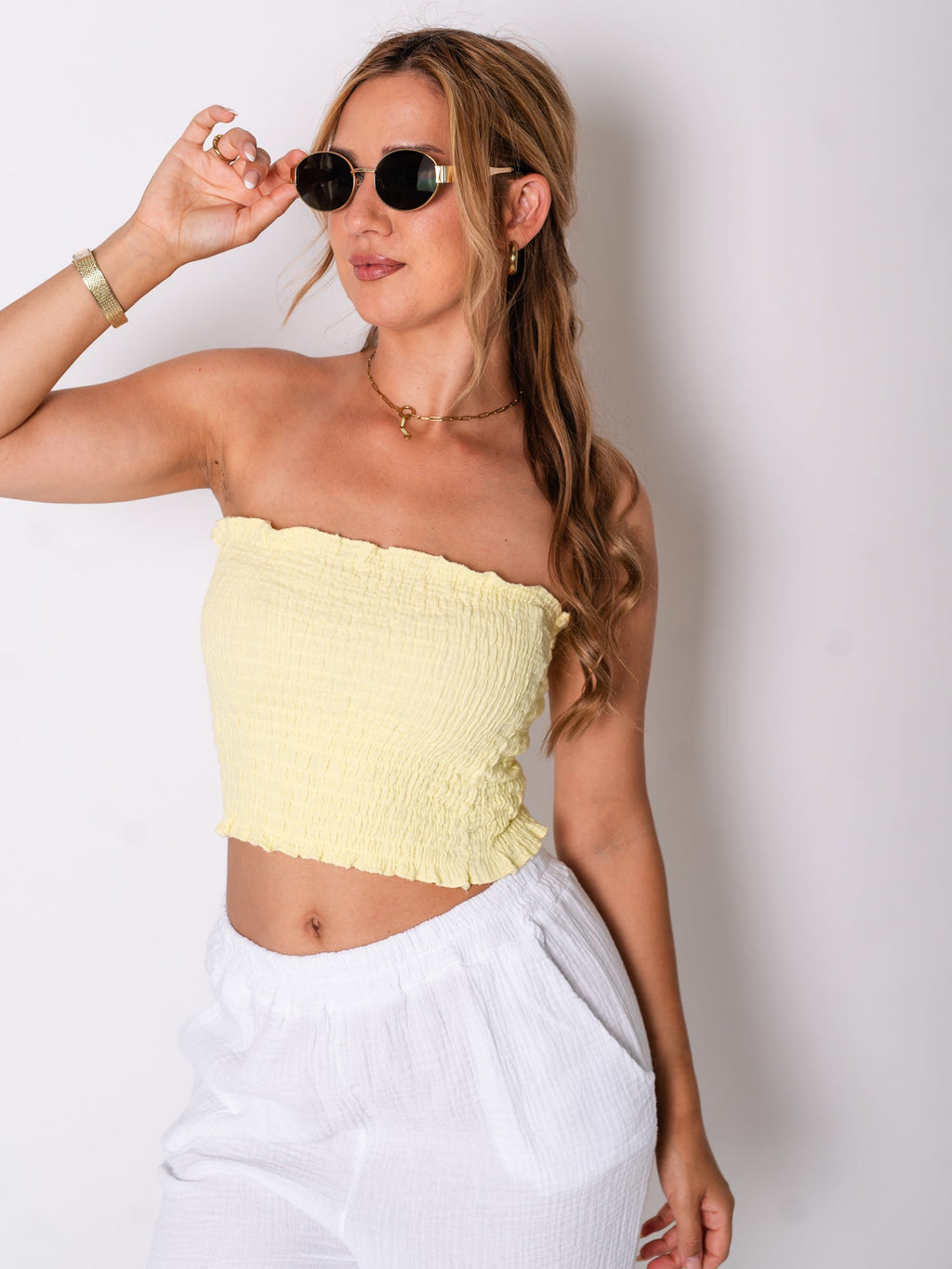 Nala Bandeau Top - Zitronengelb