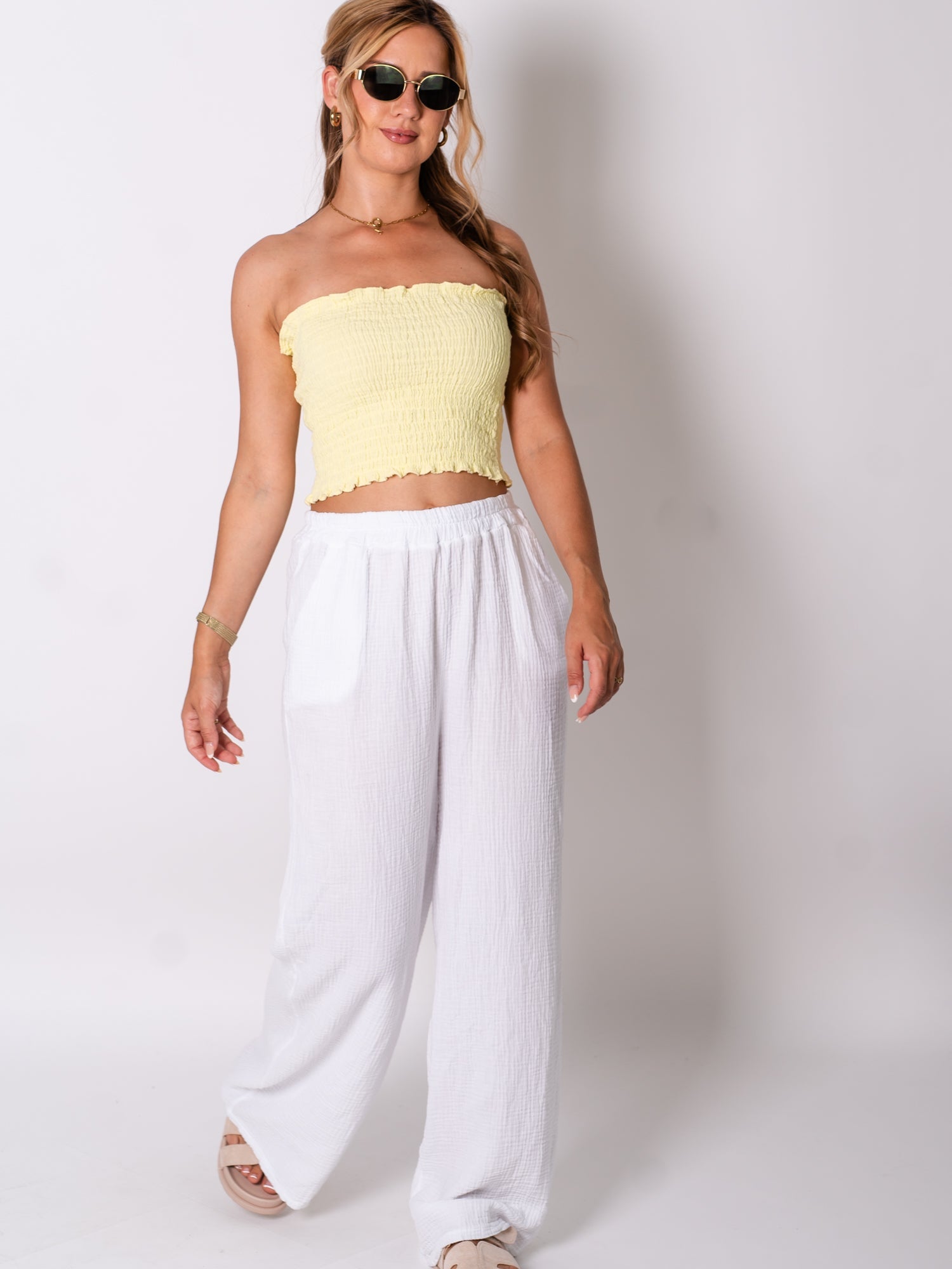 Nala Bandeau Top - Zitronengelb
