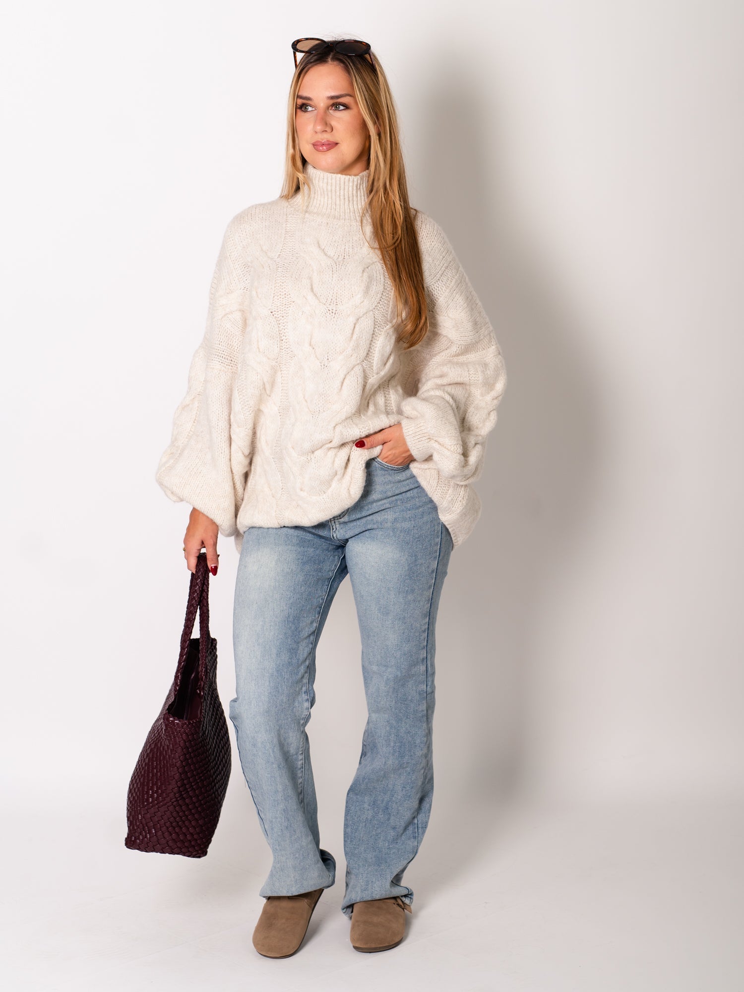 B-Ware 787. Amber Strick Pullover - Beige