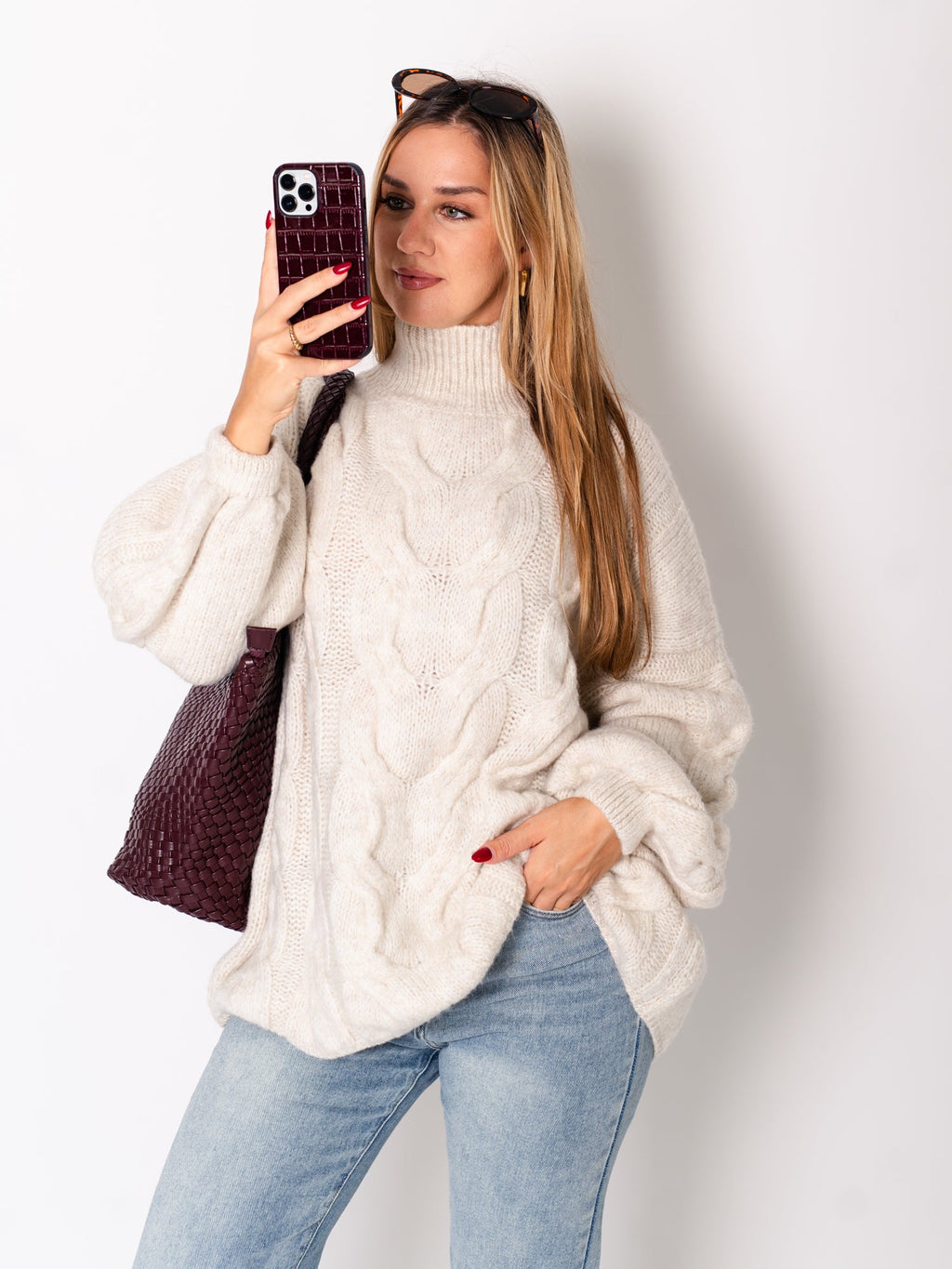 B-Ware 787. Amber Strick Pullover - Beige