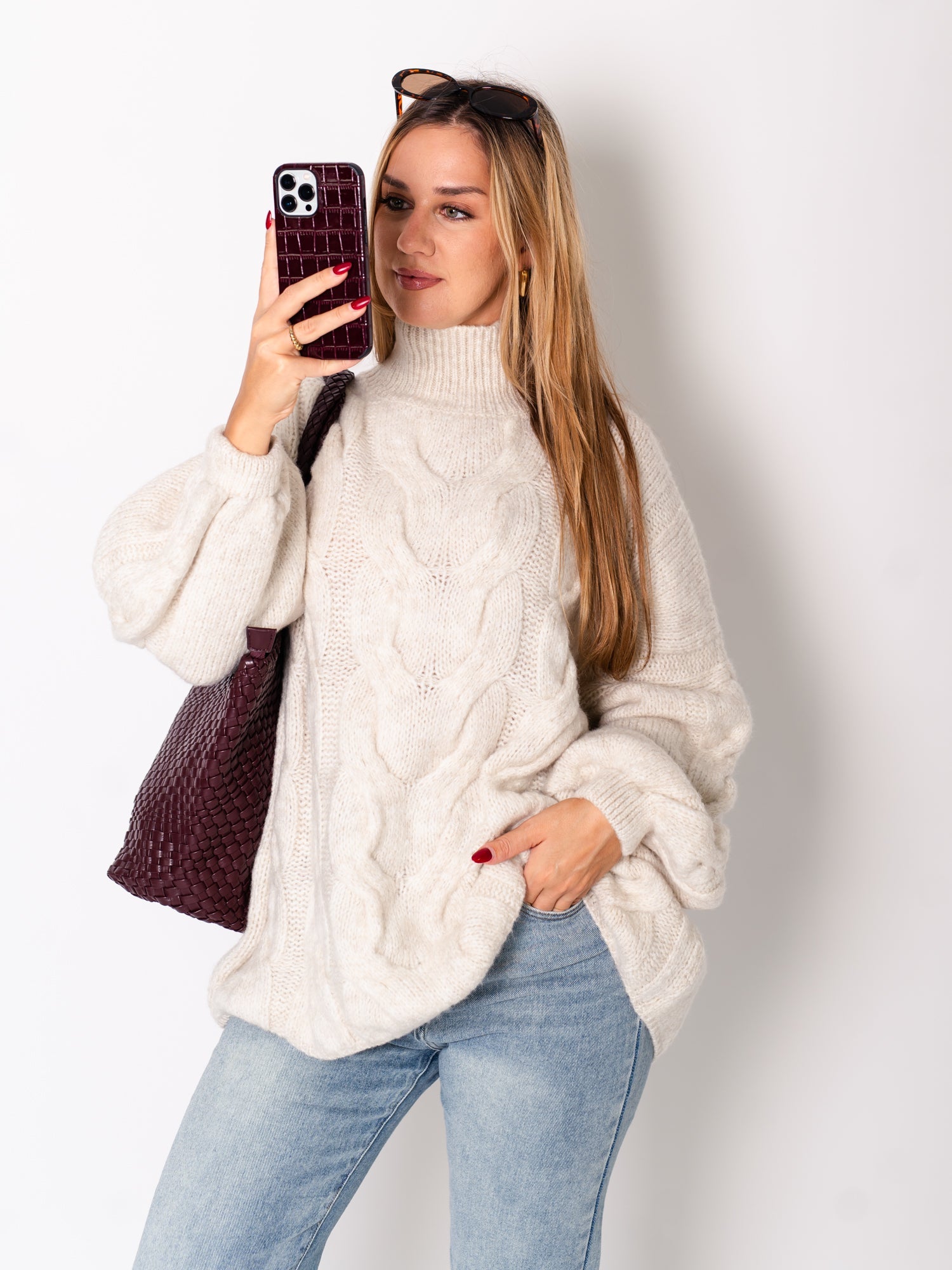 B-Ware 787. Amber Strick Pullover - Beige