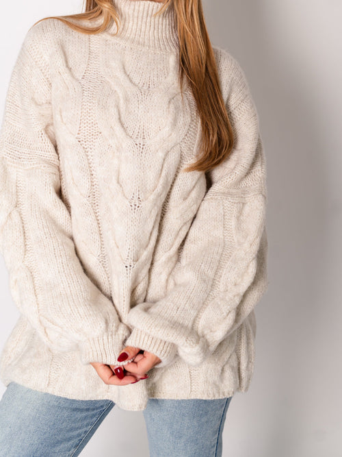 B-Ware 787. Amber Strick Pullover - Beige