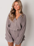 Fernanda Musselin Jumpsuit - Taupe
