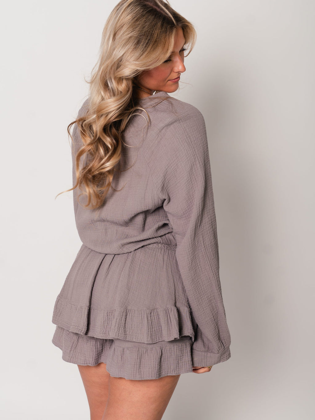 Fernanda Musselin Jumpsuit - Taupe