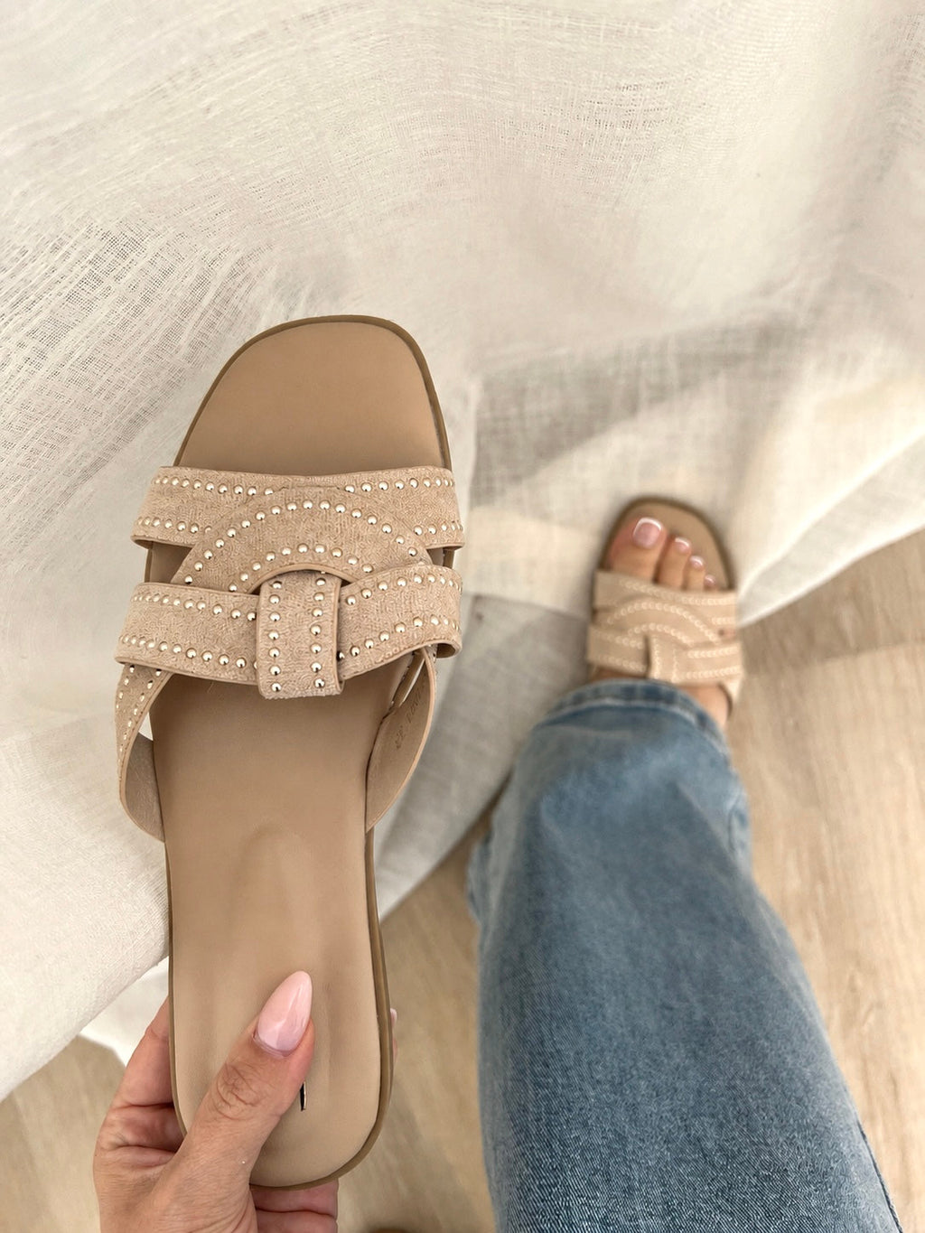 Maya Pantolette - Beige