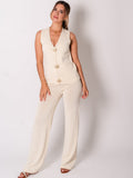 B-Ware 729. Gabriella Strick Zweiteiler - Creme