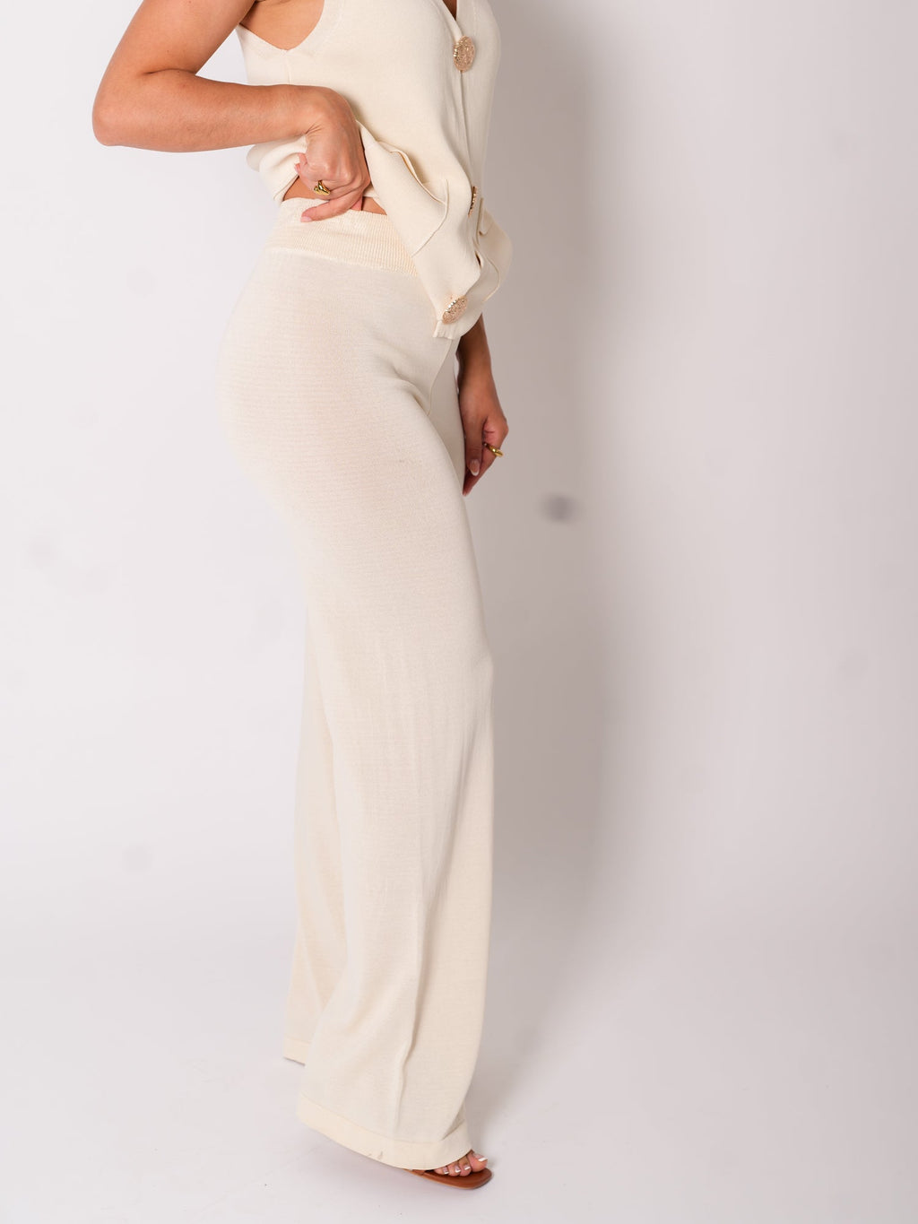 B-Ware 729. Gabriella Strick Zweiteiler - Creme