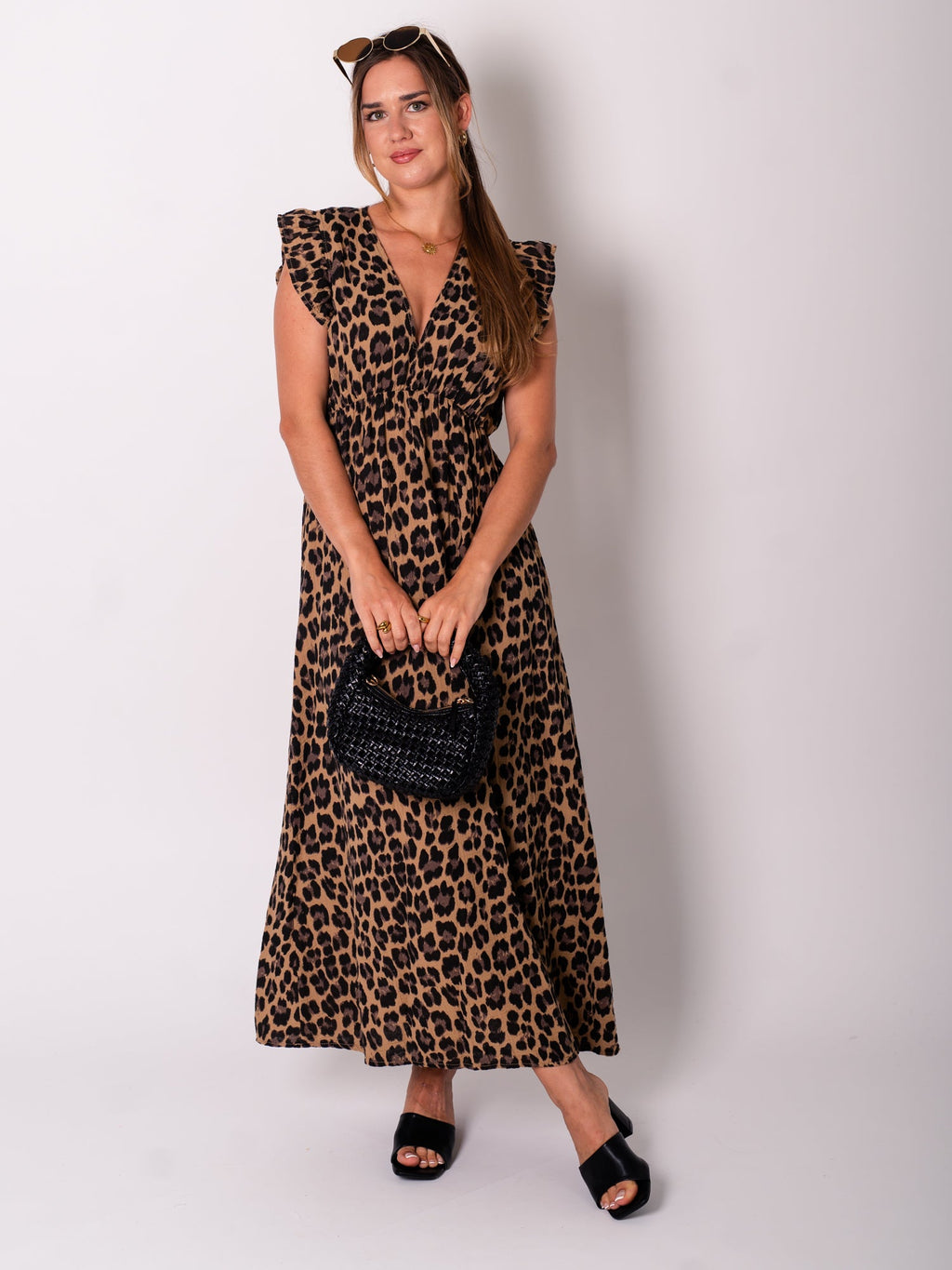 Leonora Musselin Kleid -  Leo/Camel