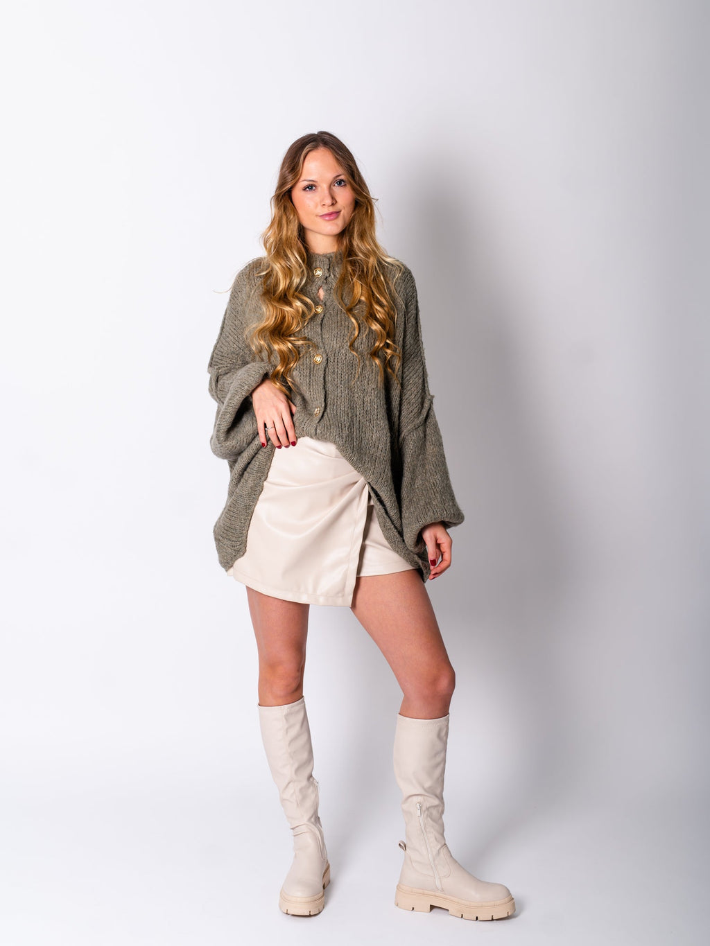 Danielle Strickjacke - Khaki
