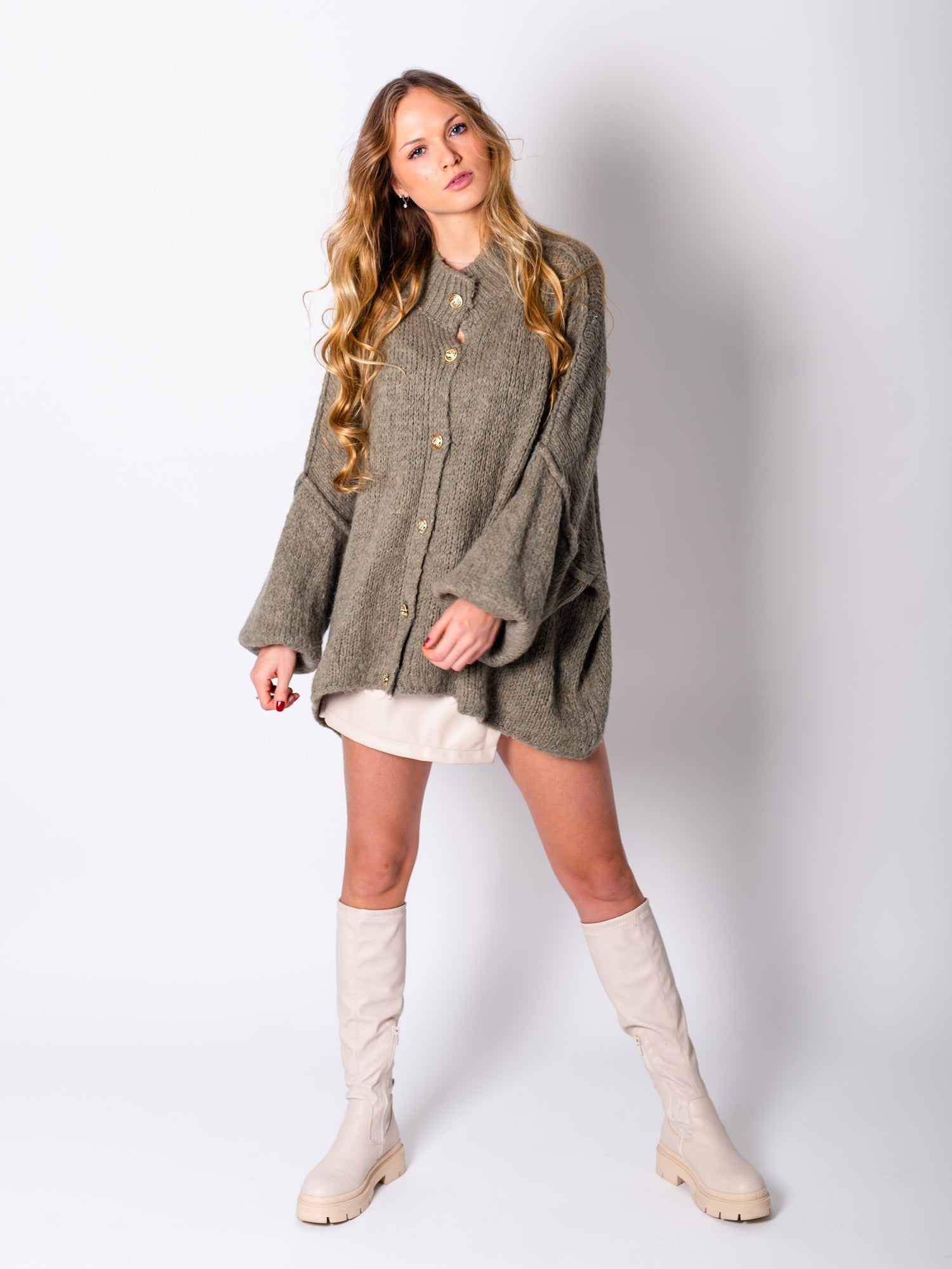 Danielle Strickjacke - Khaki