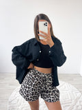 Leo Musselin Shorts - Grau