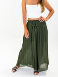 Lamiya Plissee Hose - Khaki