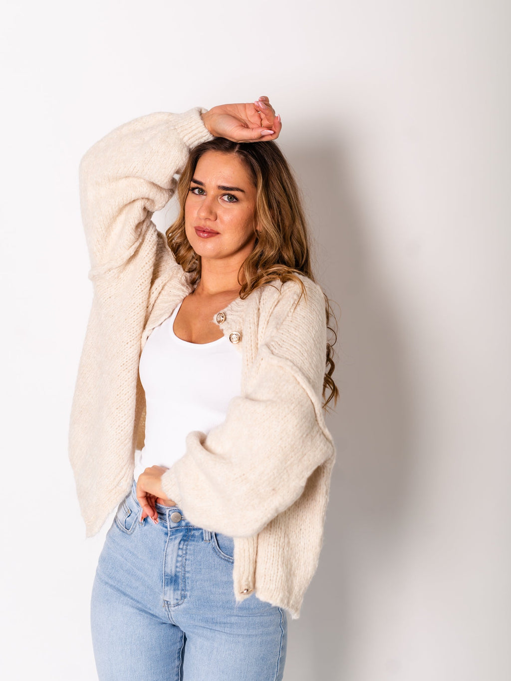 Emelie Strickjacke - Creme