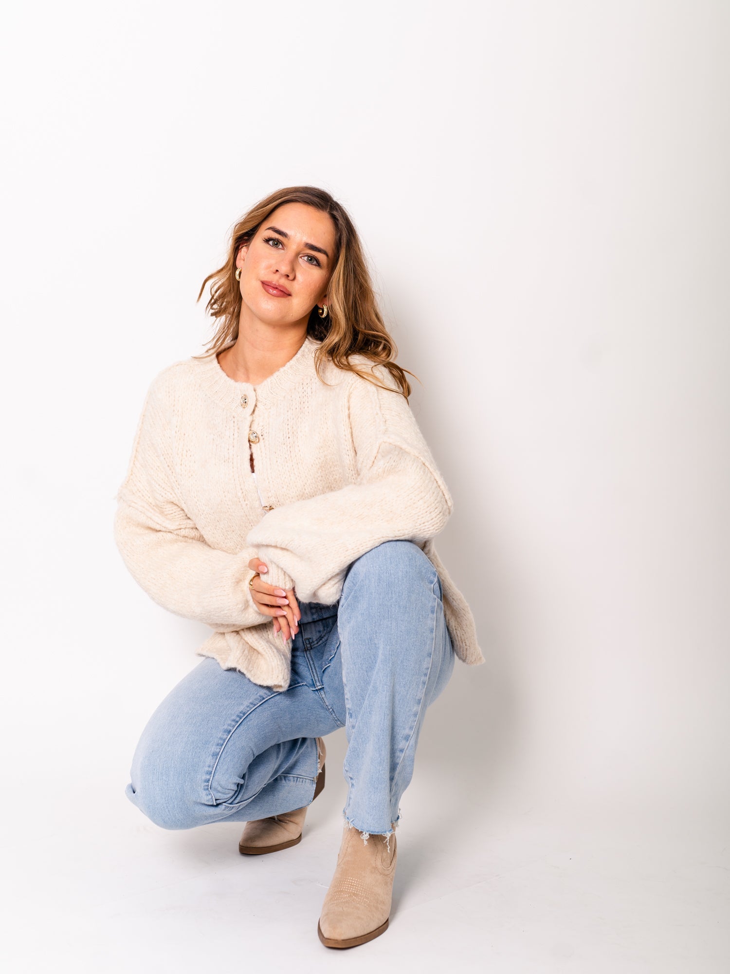 Emelie Strickjacke - Creme