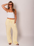 Beachy Musselin Hose -  Streifen/Weiß/Zitronengelb