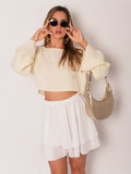 Flowy Volant Skort - Weiß