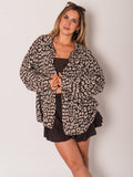 Leo Midi Waffle Bluse - Braun/Taupe