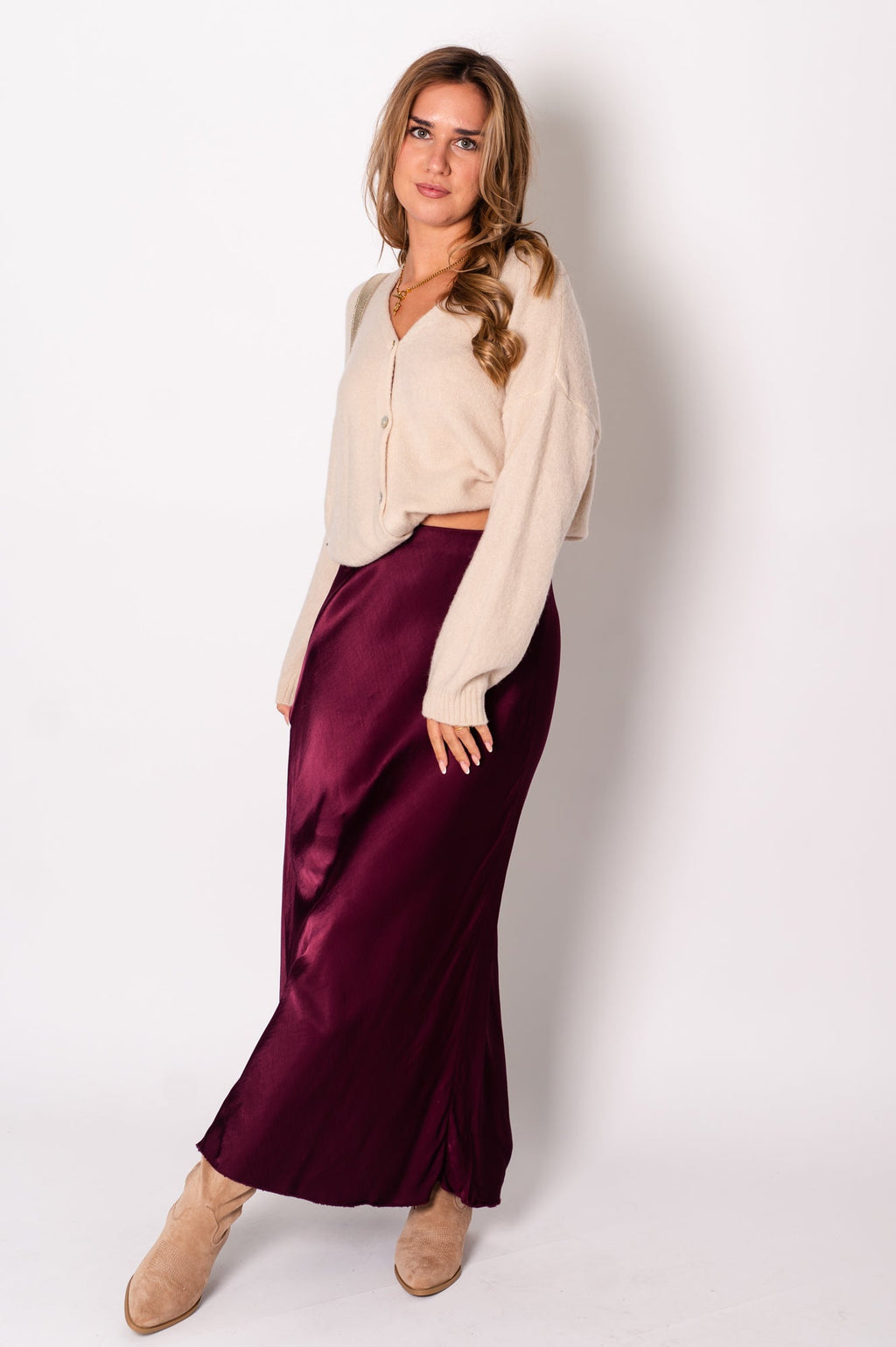 Jill Soft Strickjacke - Beige