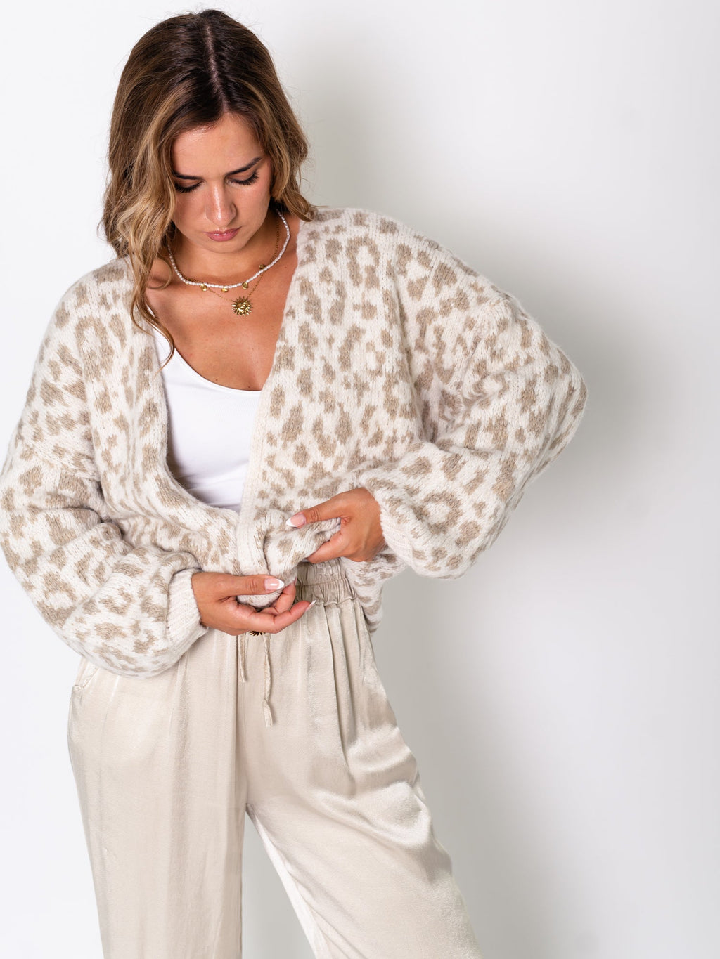 Leo Strickjacke - Beige