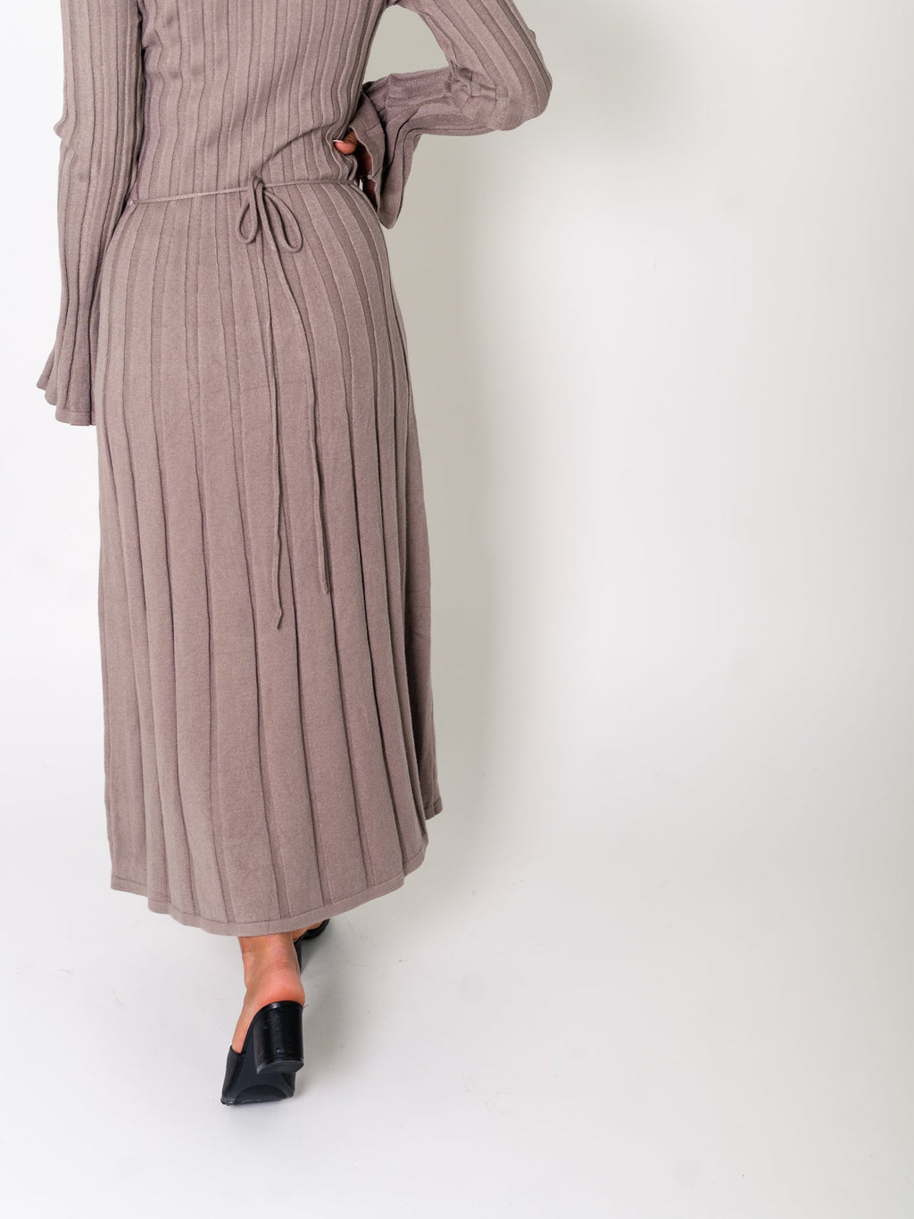 Charlotte Strick Kleid - Taupe