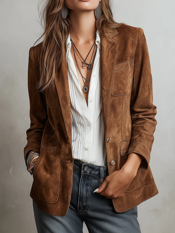 Aurora – Blazer Vintage Marrón